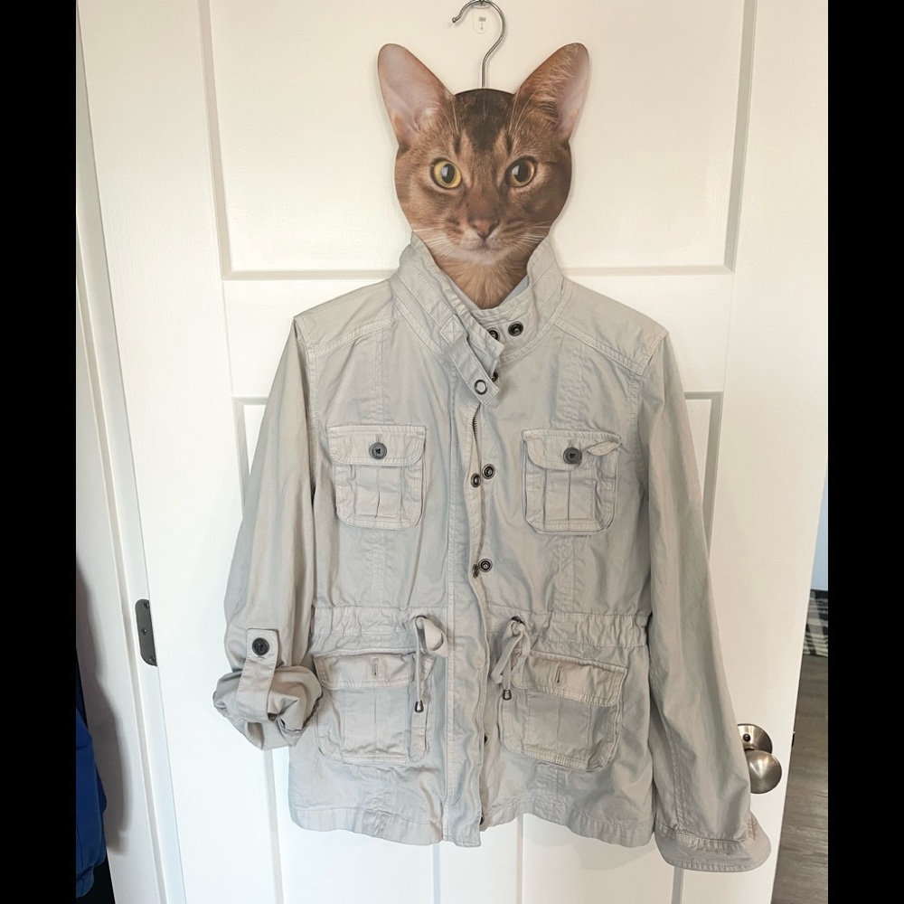 Size Medium Women’s Calvin Klein Utility Jacket Grey